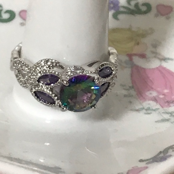 Jewelry - Mystic Topaz Set in White gold filled Ring
